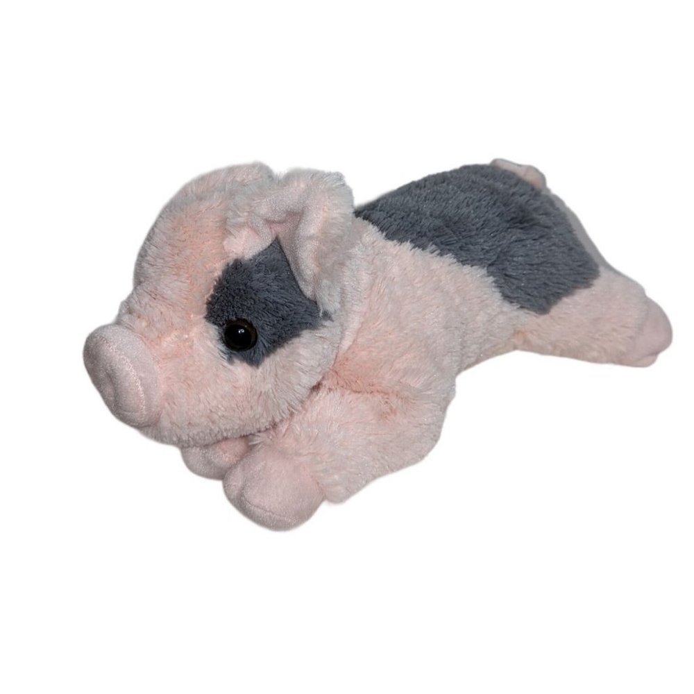 Aurora Flopsie Plush Spotted Pink & Gray Pig Stuffed Animals 12” Tidbit Mini PIg